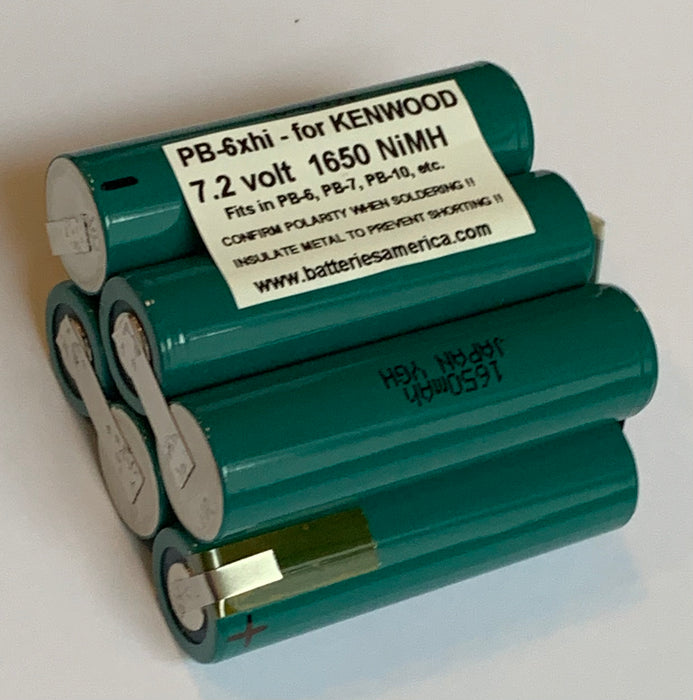 PB-6xhi : 7.2v 1650mAh NiMH battery insert for Kenwood