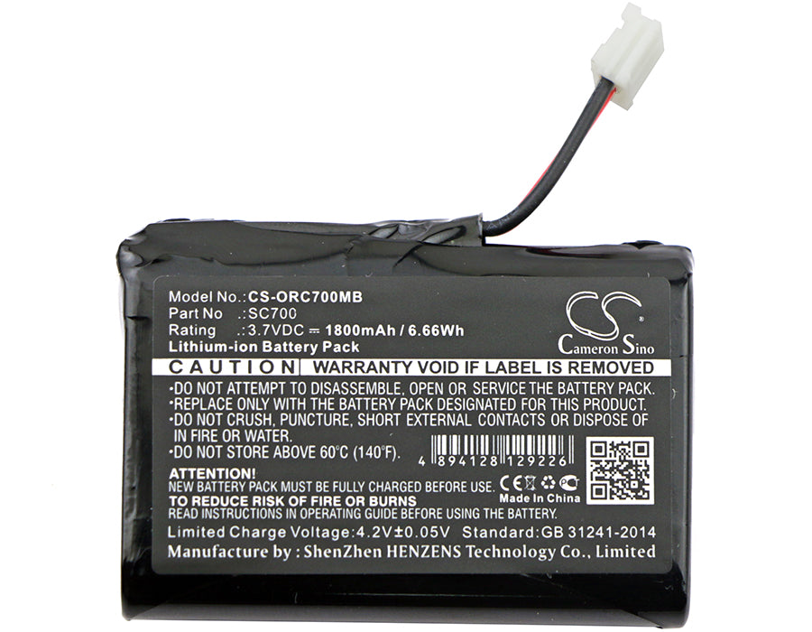 BP-ORC700MB: Baby Monitor Battery, 3.7v Li-PO - Replaces Oricom Secure 700, SC700