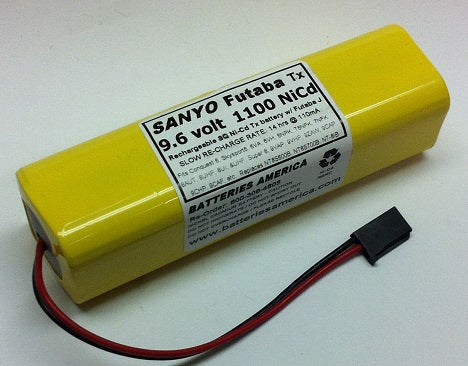 NT8iB : 9.6v 1100mAh NiCd battery for Futaba transmitters