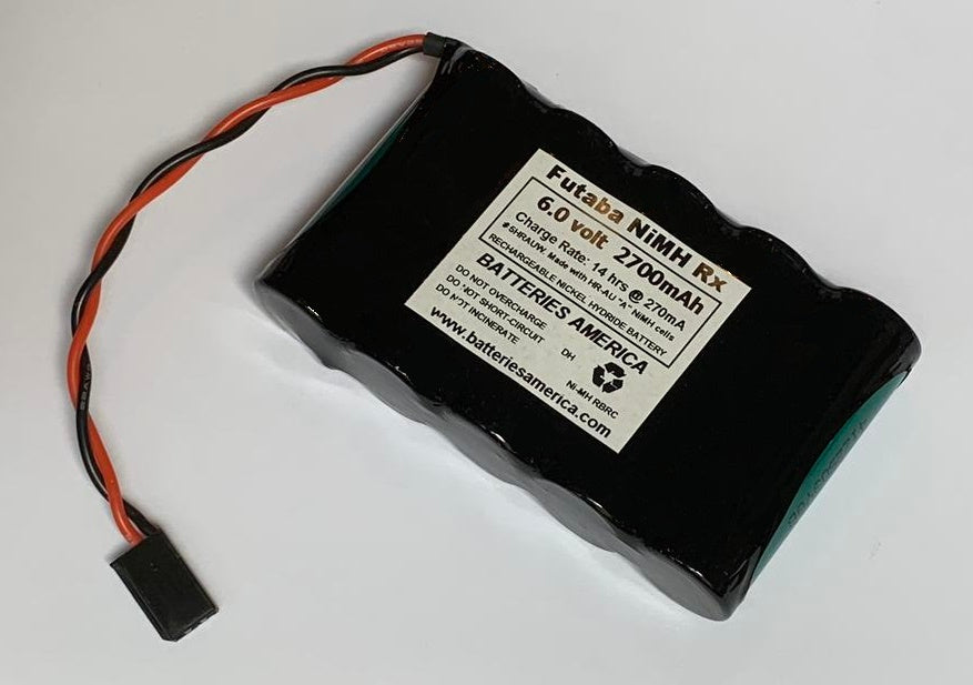 5HRAUW : 6.0 volt 2700mAh A-size premium NiMH