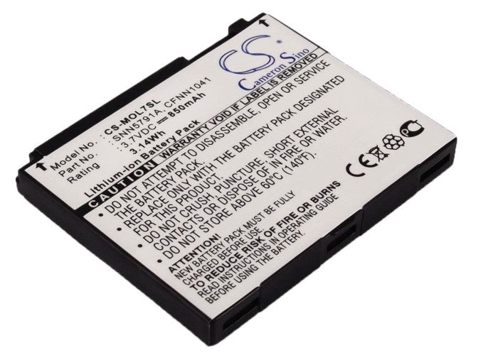 BC60: 3.7 volt 820mAh Li-ION battery for Motorola, SNN5768 SNN5781