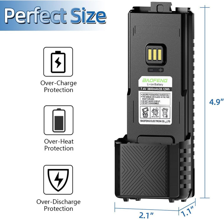 BL-5RM : 7.4v 3800mAh battery for Baofeng UV-5RM new design