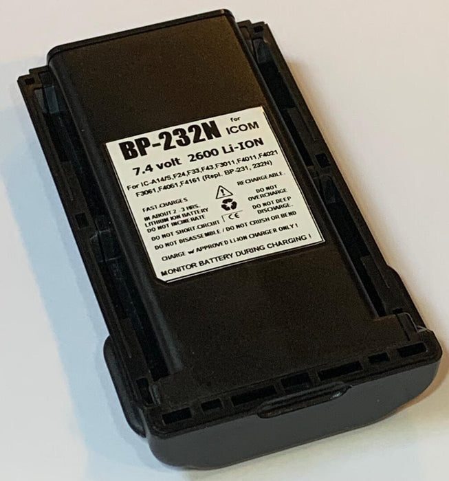 BP-232N : 7.4 volt 2600mAh Li-ION battery for ICOM radios