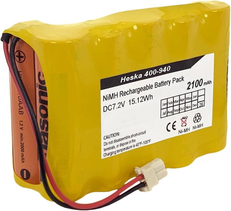 BP-400-490 : 7.2 volt battery for Heska Vet, 400-940, B11561, OM11561, IV 2.2 Infusion Pump