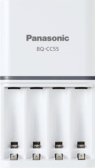 BQ-CC55 : Panasonic-brand 3-hour Rapid Charger for AA & AAA NiMH