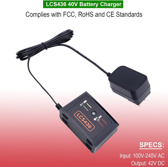 BC-LCS436 : Smart Charger for Black & Decker 40V Li Batteries