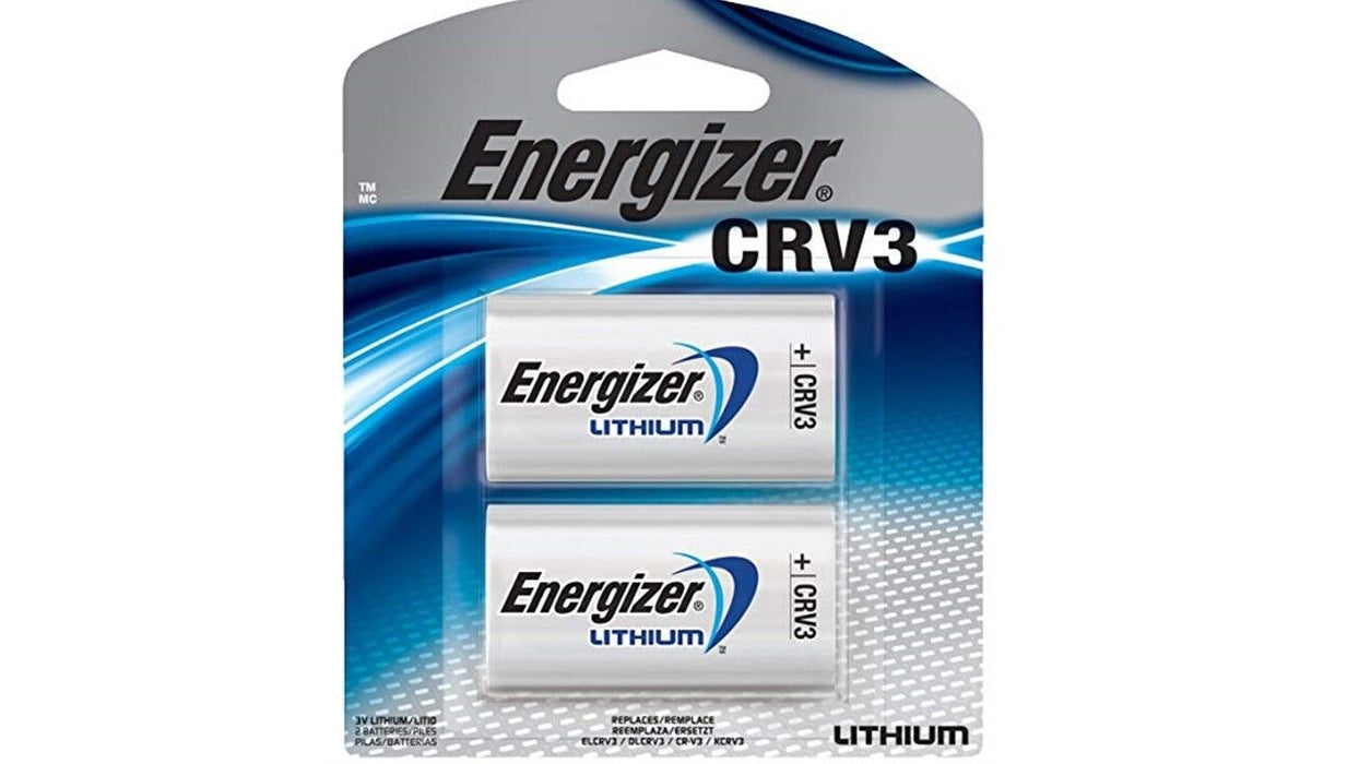 CRV3 : 3-Volt primary lithium battery. Package of 2.