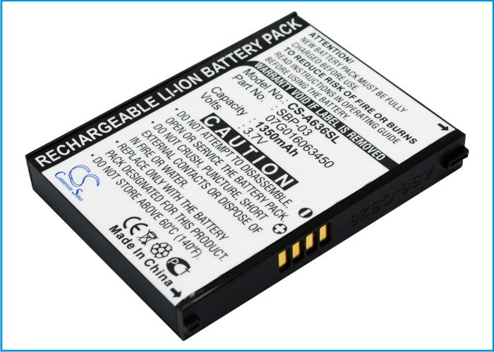 CS-A636SL : Battery for Asus Mypal A630, Mypal A632, Mypal A632N and others - Replaces Asus SBP-03