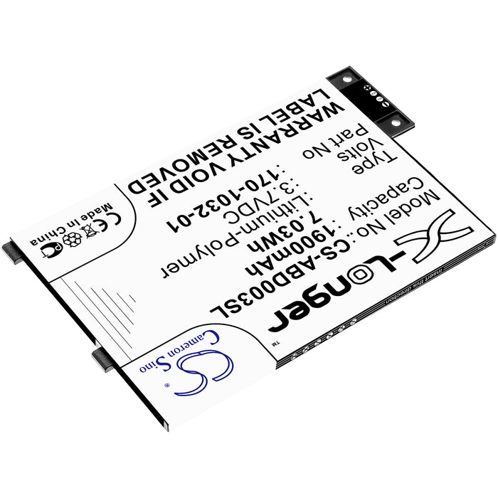 CS-ABD003SL : Battery for Amazon Kindle 3, Kindle III, Kindle 3 Wi-fi and others - Replaces Amazon S11GTSF01A, GP-S10-346392-0100, 170-1032-01 and others