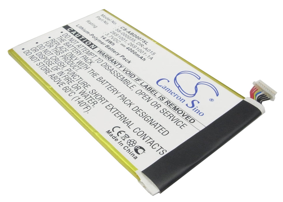 CS-ABD007SL : Battery for Amazon Kindle Fire HD, Kindle Fire 7", X43Z60 and others - Replaces Amazon 26S1001, 26S1001-1A, 58-000035 and others