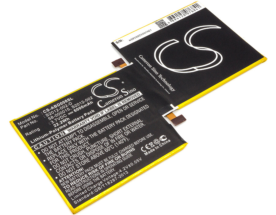 CS-ABD008SL : Battery for Amazon Kindle Fire 8.9", KINDLEFIREHD89, KINDLEFIREHD894G and others - Replaces Amazon S2012-002-D, 58-000015, S2012-002 and others