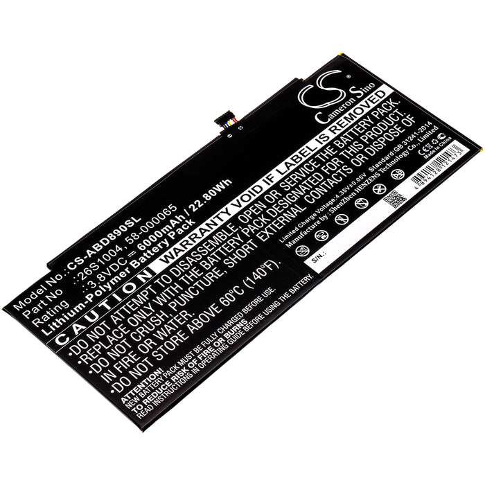 CS-ABD890SL : Battery for Amazon Kindle Fire HDX 8.9, GU045RW, Kindle Fire HDX 8.9 3rd and others - Replaces Amazon 26S1004, 58-000065, 26S1004-A and others