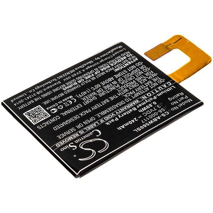 CS-ABW560SL : Battery for Amazon Kindle Oasis, KO1, 223337 and others - Replaces Amazon 58-000117
