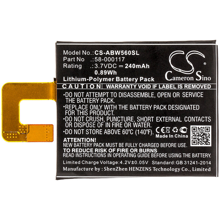 CS-ABW560SL : Battery for Amazon Kindle Oasis, KO1, 223337 and others - Replaces Amazon 58-000117