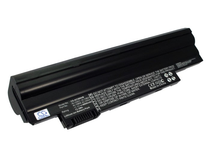 CS-AC260HB : Battery for Acer Aspire One AOD255-A01B/K, Aspire One AOD255- A01B/W, Aspire One AOD255-1134 and others - Replaces Acer AL10A31, AL10B31, AL10BW and others