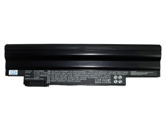 CS-AC260HB : Battery for Acer Aspire One AOD255-A01B/K, Aspire One AOD255- A01B/W, Aspire One AOD255-1134 and others - Replaces Acer AL10A31, AL10B31, AL10BW and others