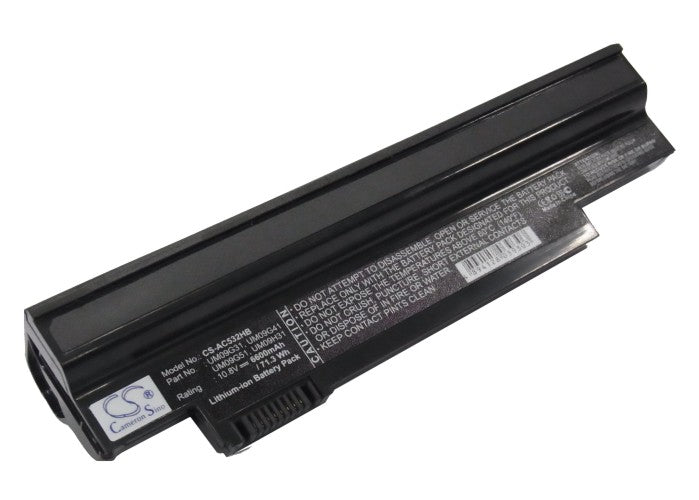 CS-AC532HB : Battery for Acer Aspire one 532h-2Db, Aspire one 532h-2Dr, Aspire one 532h-2Ds and others - Replaces Acer UM09G31, UM09G41, UM09G51 and others