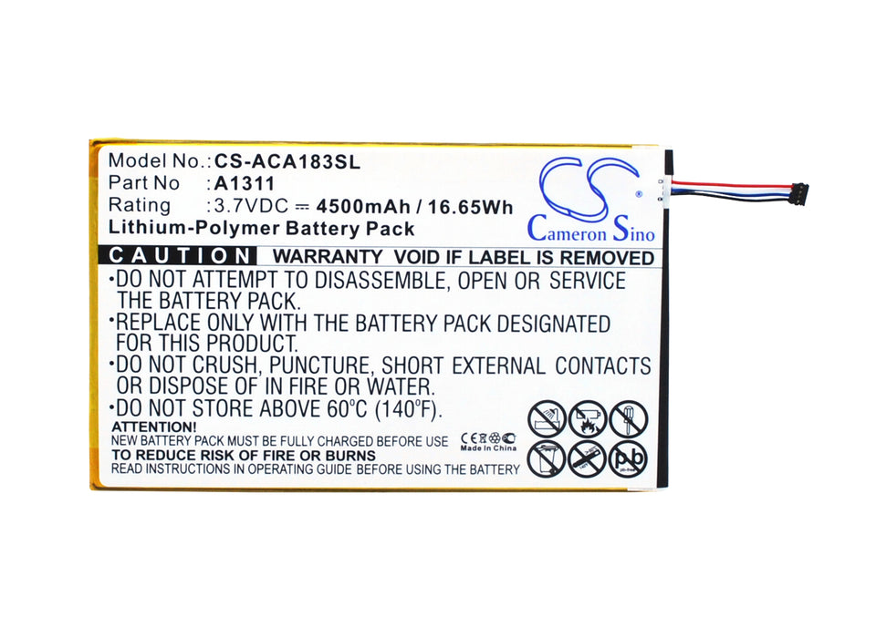 CS-ACA183SL : Battery for Acer Iconia Tab 8, A1-830, A1-830-2Csw-L16T and others - Replaces Acer A1311, KT.0010M.004