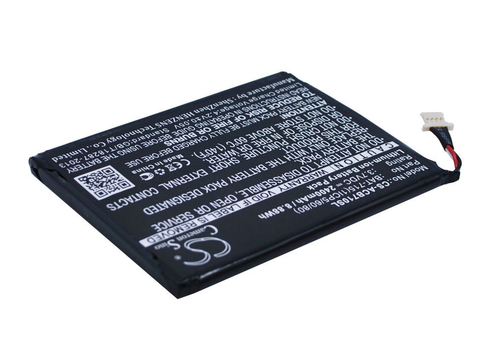 CS-ACB710SL : Battery for Acer Iconia Tab B1, Iconia Tab B1-710, Iconia B1-A71 and others - Replaces Acer BAT-715(1ICP5/60/80), KT.00103.001