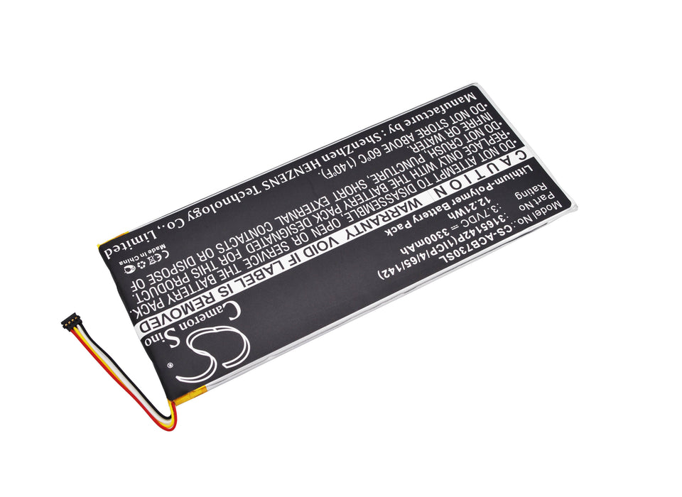 CS-ACB730SL : Battery for Acer Iconia One 7 B1-730, Iconia One 7 B1-730HD, Iconia One 7 B1-730HD-170L and others - Replaces Acer KT.0010Z.001, KT.0010F.001, 3165142P and others