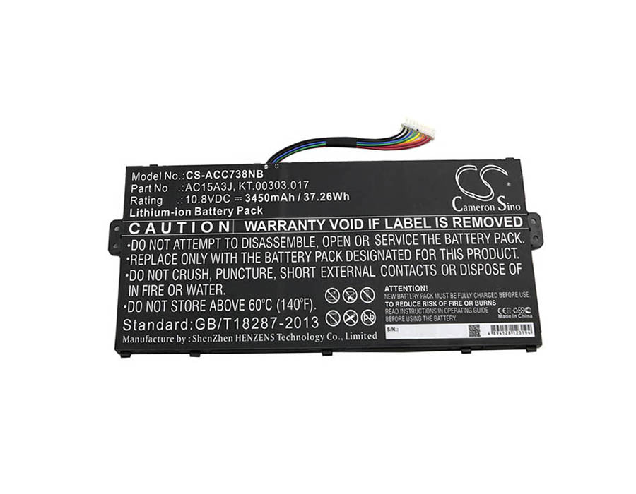 CS-ACC738NB : Battery for Acer Chromebook C738T, CB3-131, CB5-132T and others - Replaces Acer AC15A3J, KT.00303.017, 3INP5/60/80 and others