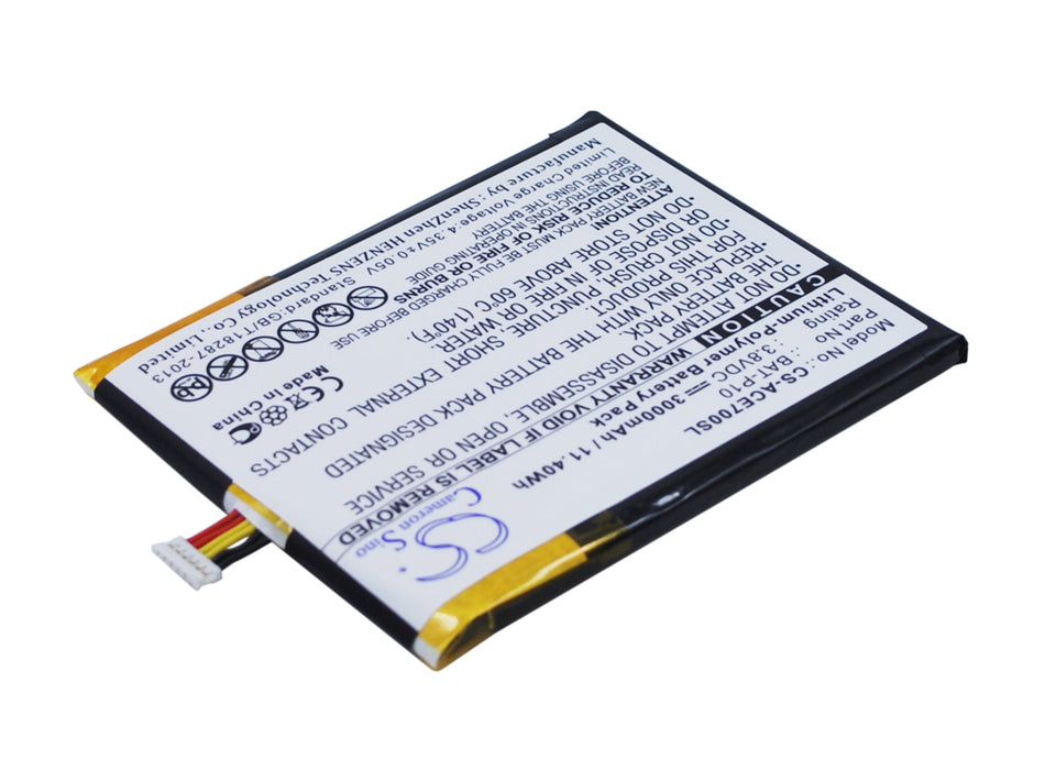 CS-ACE700SL : Battery for Acer Liquid E700, Liquid E700 Triple, E39 - Replaces Acer BAT-P10, BAT-P10(1ICP5/61/73), PGF506173HT and others