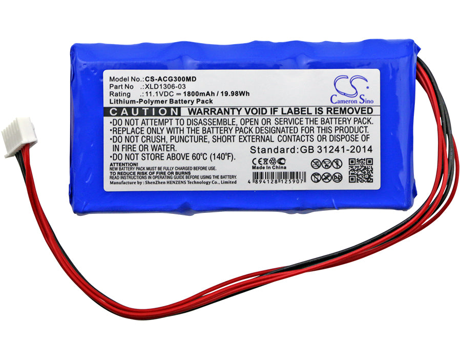 CS-ACG300MD : Battery for EDANINS ECG-3B, BPM-E305 - Replaces Aricon XLD1306-03, BAT-141015200-041, XLD1305-03 and others