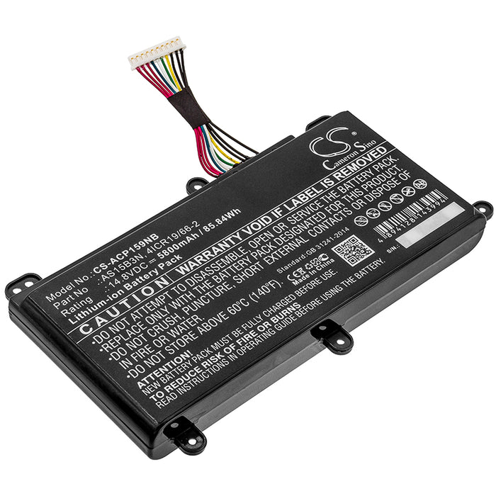 CS-ACP159NB : Battery for Acer Predator 15 G9-591, Predator 15 G9-591-70F6, Predator 15 G9-591-713C and others - Replaces Acer AS15B3N, KT.00803.004, 4ICR19/66-2