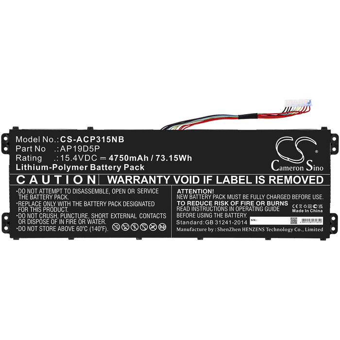 CS-ACP315NB : Battery for Acer Conceptd 3 Cn315-72g-70p5, Conceptd 3 Cn315-72g-742a, Conceptd 3 Ezel Cc314-72g-72sx and others - Replaces Acer AP19D5P