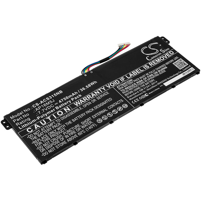 CS-ACS315NB : Battery for Acer Aspire 3 A315-21, Aspire 3 A315-51, Aspire 3 A315-31-C514 N17Q2 and others - Replaces Acer AP16M5J, KT.00205.004, KT.00205.005 and others