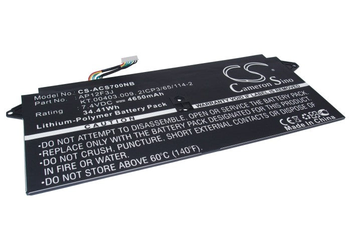 CS-ACS700NB : Battery for Acer Aspire S7, Aspire S7 13", Aspre S7-391-6822 and others - Replaces Acer AP12F3J, KT.00403.009, 2ICP3/65/114-2 and others