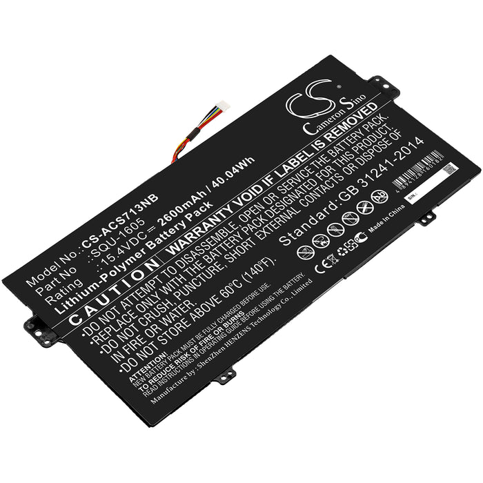 CS-ACS713NB : Battery for Acer SF713-51-M0AK, SF713-51-M16U, SF713-51-M6VV and others - Replaces Acer SQU-1605