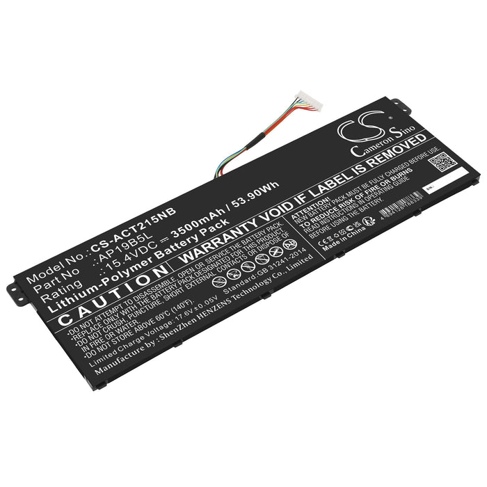 CS-ACT215NB : Battery for Acer TravelMate P2 TMP215-41-R74Q, Enduro Urban N3 EUN314-51W-56W0, Swift 3 SF314-512-50F6 and others - Replaces Acer AP19B5L, KT00405010