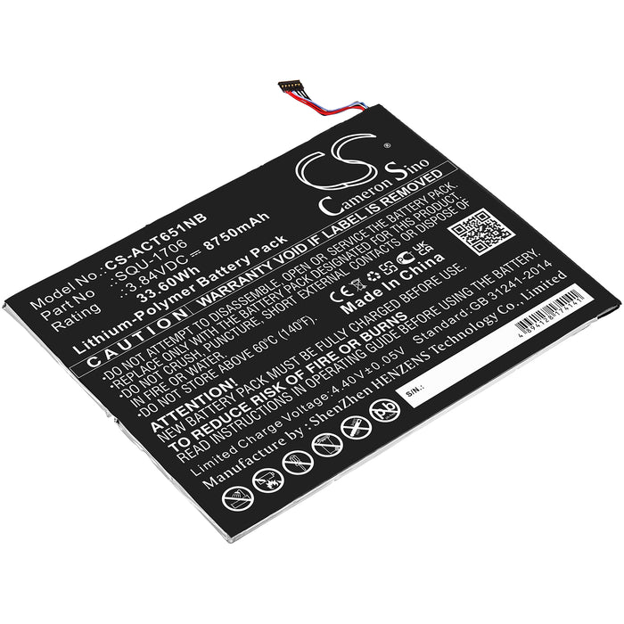 CS-ACT651NB : Battery for Acer Chromebook Tab 10, D651N - Replaces Acer SQU-1706, KT.00201.004