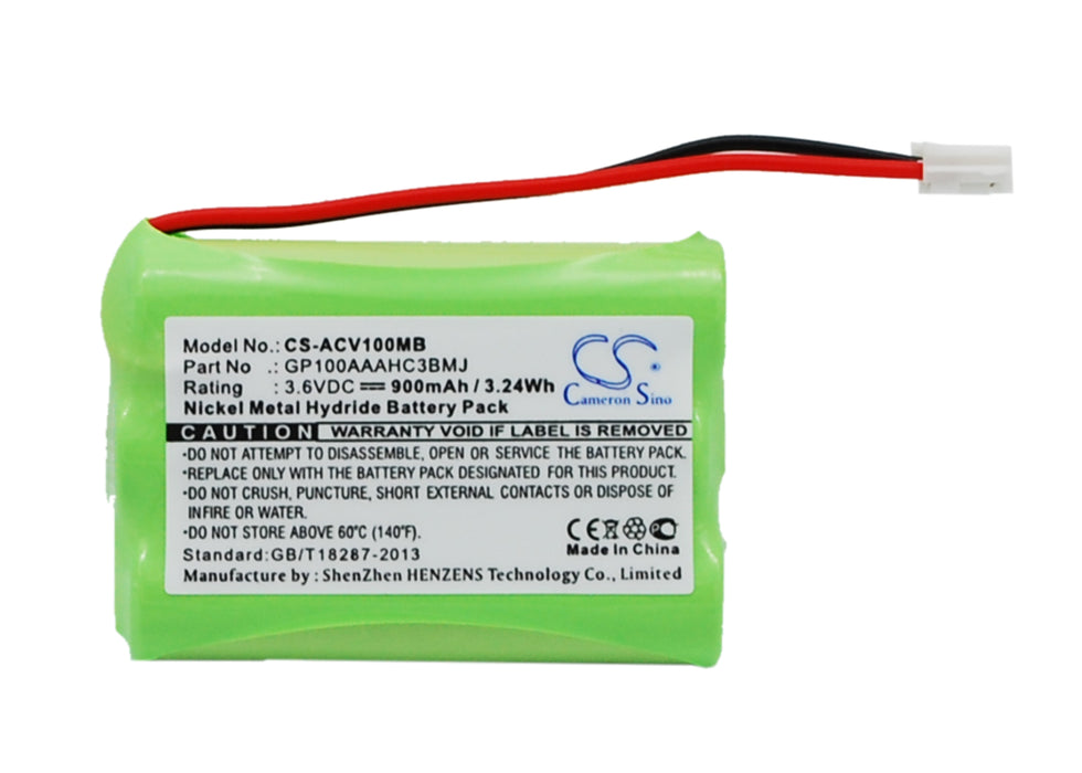 CS-ACV100MB : Battery for Audioline Baby Care V100, G10221GC001474 - Replaces Audioline GP100AAAHC3BMJ