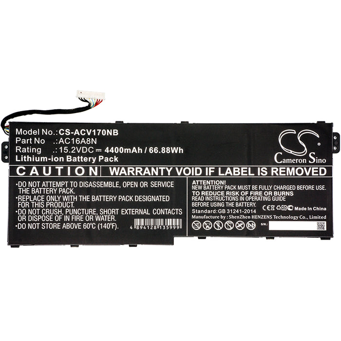 CS-ACV170NB : Battery for Acer Aspire V17 Nitro, VN7-793G, VN7-792G-74Q4 and others - Replaces Acer AC16A8N, KT.0040G.009