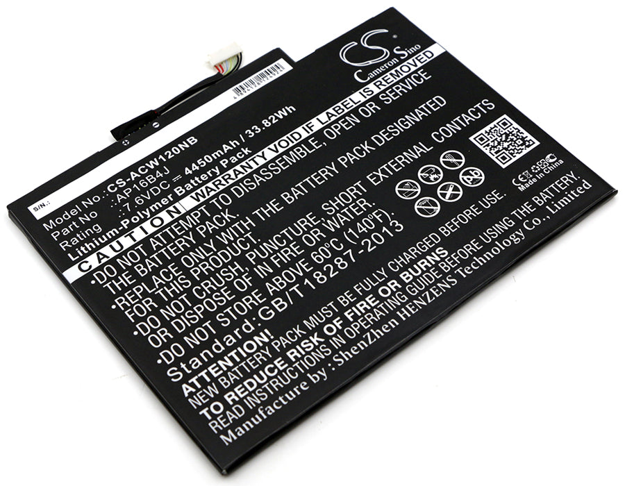 CS-ACW120NB : Battery for Acer Aspire Switch Alpha 12, SA5-271, Switch 5 SW512-52P-50Q and others - Replaces Acer AP16B4J, KT.00204.003, NT.LCDAA.014 and others