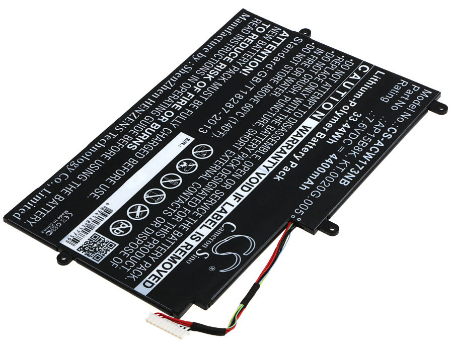 CS-ACW173NB : Battery for Acer Aspire Switch 11 SW5-173, Aspire Switch 11 SW5-173P, Switch 11 and others - Replaces Acer AP15B8K, KT.0020G.005, AP15B8K (2ICP3/100/107)