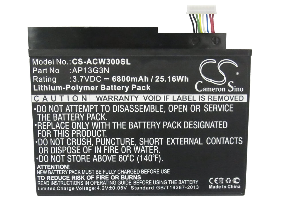 CS-ACW300SL : Battery for Acer Iconia Tab W3, Iconia Tab W3-810, ZEIV4 - Replaces Acer AP13G3N, KT.00203.005