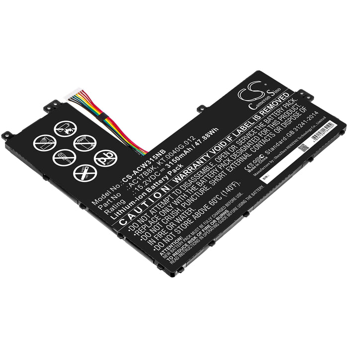 CS-ACW315NB : Battery for Acer Swift 3 SF315-52G-54DA, Swift 3 SF315-52G-89HT, Swift 3 SF315-52-58FQ and others - Replaces Acer AC17B8K, KT.0040G.012