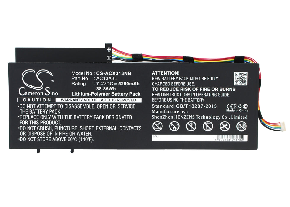 CS-ACX313NB : Battery for Acer Aspire P3-171, Aspire P3-171-6820, Aspire P3-171-3322Y2G06as and others - Replaces Acer AC13A3L, KT.00403.013