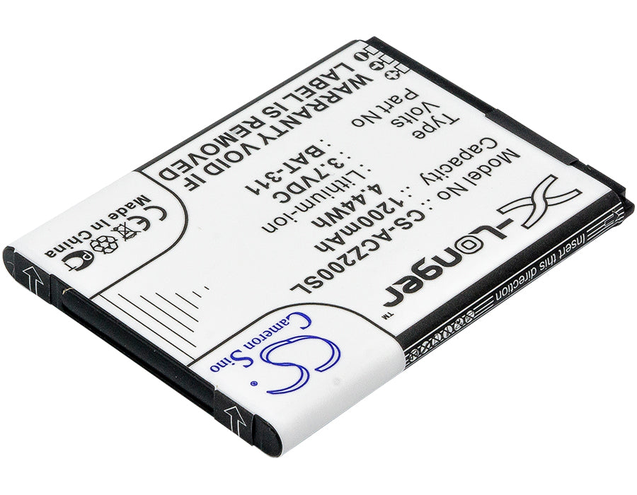 CS-ACZ200SL : Battery for Acer Liquid Z200, Z200, Liquid M220 and others - Replaces Acer BAT-311, BAT-311(1ICP5/43/55), KT.0010S.011