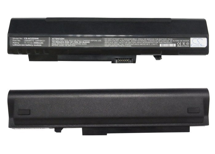 CS-ACZG5HK : Battery for Acer Aspire One, Aspire One A110-1295, Aspire One A110-1545 and others - Replaces Acer UM08A73, BT00307005826024212500, UM08A72 and others