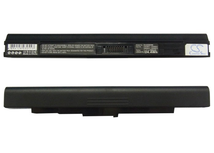 CS-ACZG7NK : Battery for Acer Aspire One 531, Aspire One 751, Aspire One 751-Bk23 and others - Replaces Acer UM09A41, UM09B7C, UM09B31 and others