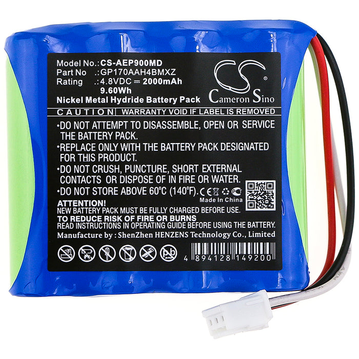 CS-AEP900MD : Battery for American Diagnostic ADC E-Sphyg 2, 9002-5 - Replaces American Diagnostic GP170AAH4BMXZ