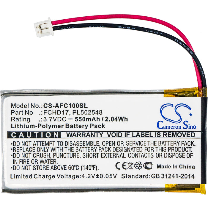 CS-AFC100SL : Battery for ACME FlyCamOne HD, CarC, FlyCamOne 720p - Replaces ACME FCHD17, PL502548