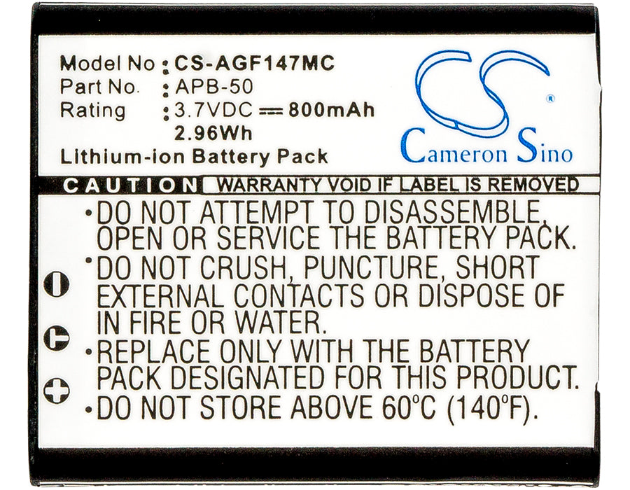 CS-AGF147MC : Battery for Agfa Optima 147, Optima 147 - Replaces Agfa APB-50, APB-50(ICP7/35/41)