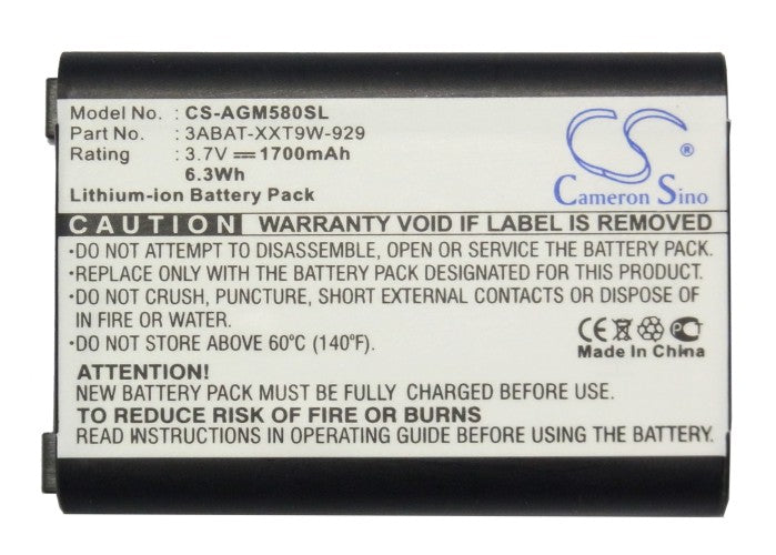 CS-AGM580SL : Battery for Astro Gaming MixAmp 5.8 RX, MixAmp 5.8 - Replaces Astro 3ABAT-XXT9W-929, 212-M03XAG-0000