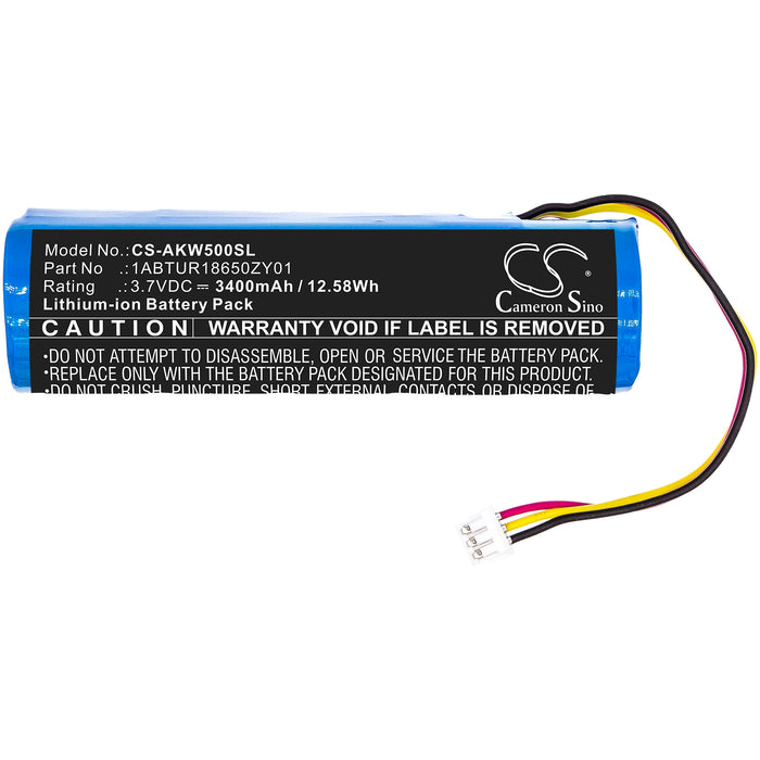 CS-AKW500SL : Battery for AKAI EWI 5000, 5000 Solo - Replaces AKAI 1ABTUR18650ZY01