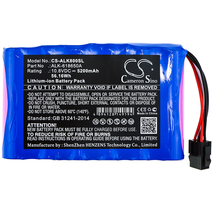 CS-ALK800SL : Battery for Eloik ALK-80, ALK-88, ALK-88A and others - Replaces Eloik ALK-618650A